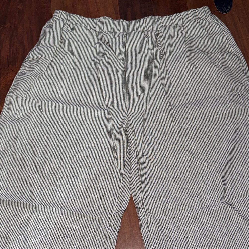 Scoop Brand Wide Leg Pull-On Linen Pants comfy pockets - plus size only - Picture 2 of 6